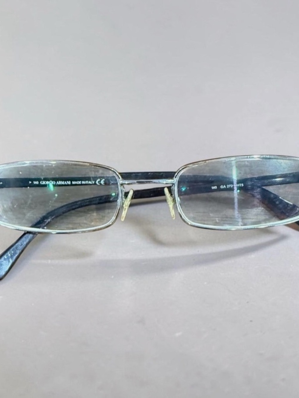 Vintage Giorgio Armani Rimless Rectangle Eyeglasses Frames Italy